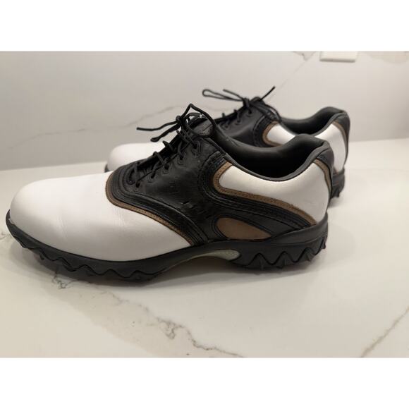 FootJoy Contour Series Golf Shoes Mens 10m White Black Spiked Leather Lace Up main image 9